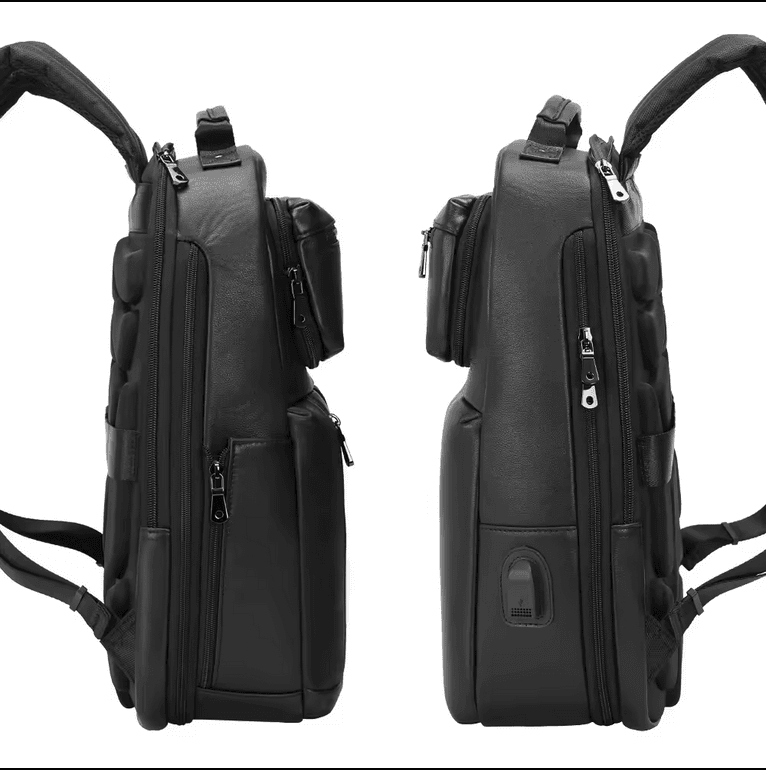 High Quality Mens Full Grain Cowhide Leather Office Laptop College Backpack Article: BPK-FL007 - Image 3