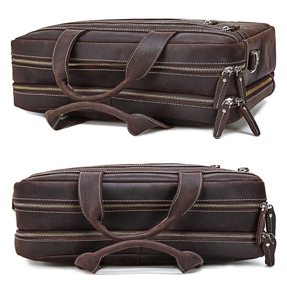 High Quality Laptop Messenger Bag Full Grain Leather Cowhide Briefcases for Men Article: MGR-UL002 - Image 3
