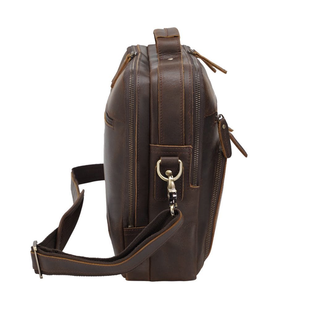 High Quality Laptop Messenger Bag Full Grain Leather Cowhide Briefcases for Men Article: MGR-UL004 - Image 3