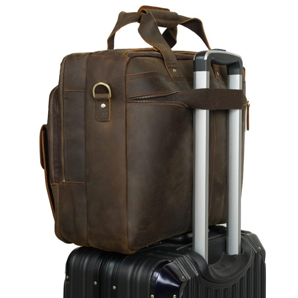 High Quality Laptop Messenger Bag Full Grain Leather Cowhide Briefcases for Men Article: MGR-UL005 - Image 3