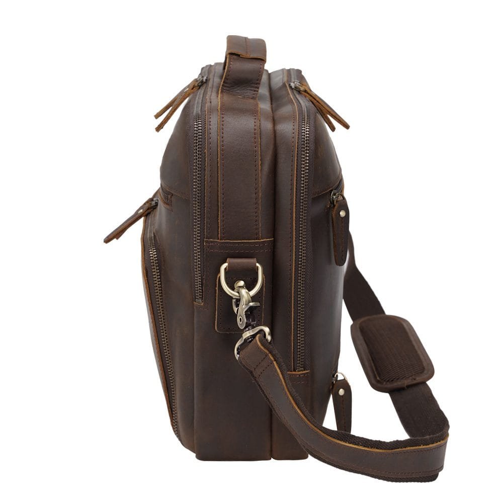 High Quality Laptop Messenger Bag Full Grain Leather Cowhide Briefcases for Men Article: MGR-UL006 - Image 6