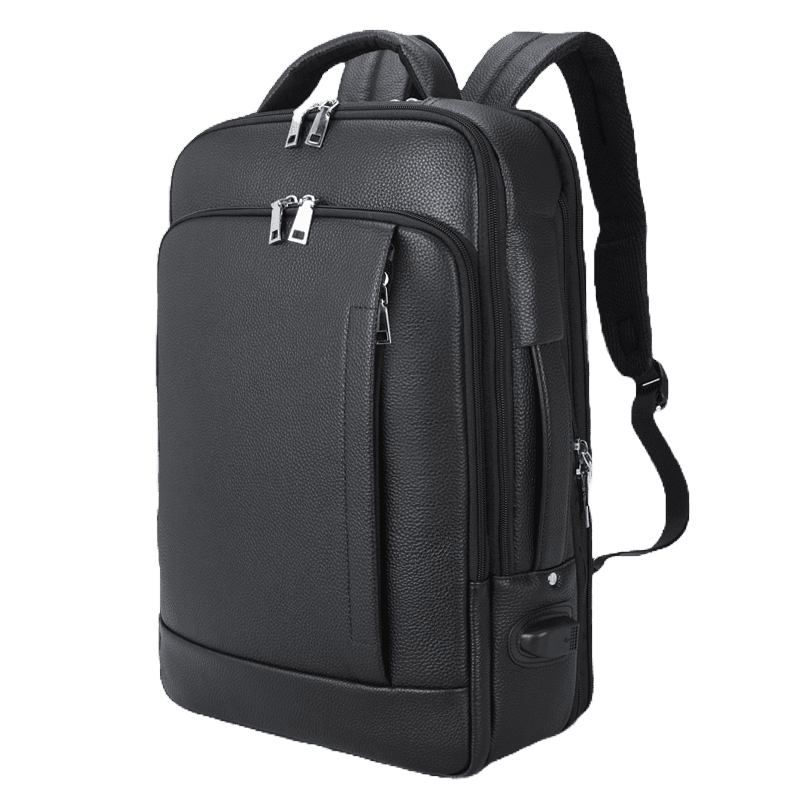 High Quality Mens Full Grain Cowhide Leather Office Laptop College Backpack Article: BPK-FL0011 - Image 4