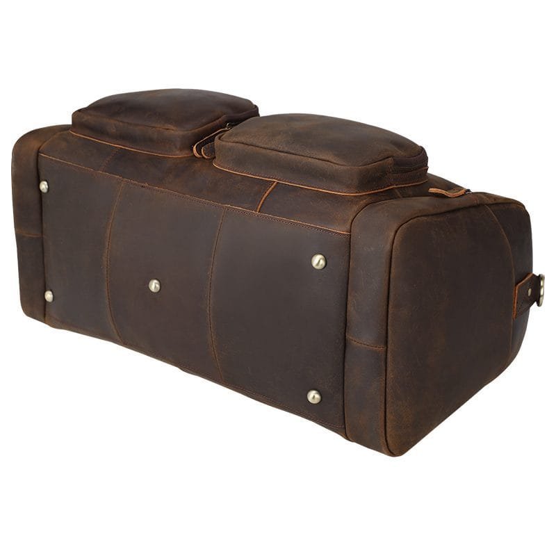 Full Grain Cowhide Leather Travel Bag Duffel Bag Weekend Outdoor for Men Article: DFL-ML003 - Image 3