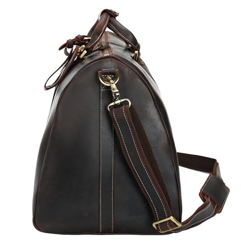 Full Grain Cowhide Leather Travel Bag Duffel Bag Weekend Outdoor for Men Article: DFL-ML005 - Image 3