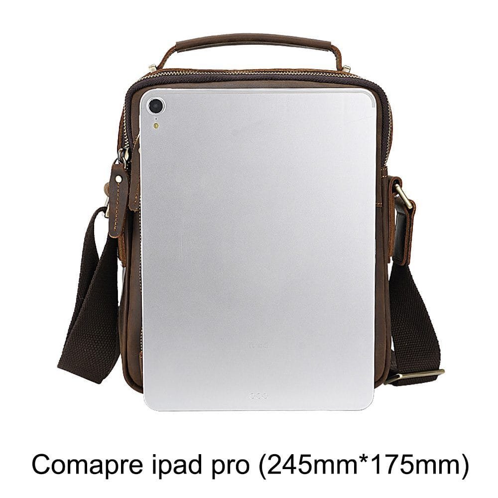 Full Grain Cowhide Leather Handmade Men Messenger Crossbody Satchel Bag Article: SCB-ML006 - Image 6