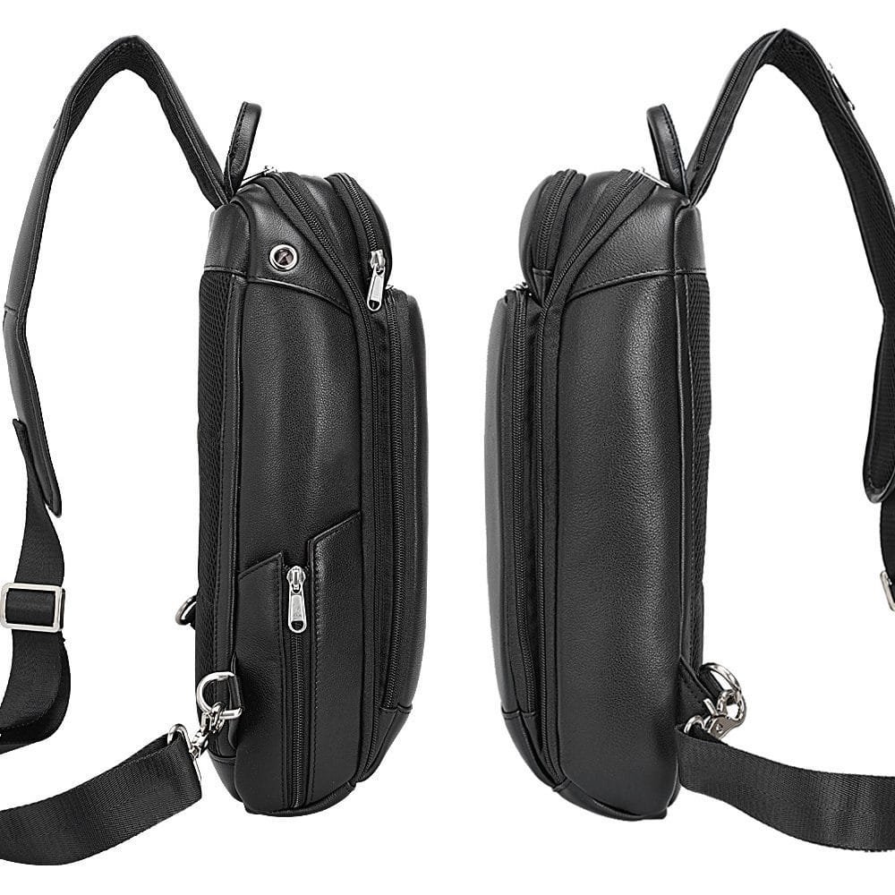 Full Grain Cowhide Leather Crossbody Sling Chest Pack One Shoulder Bag Article: SCB-ML017 - Image 6