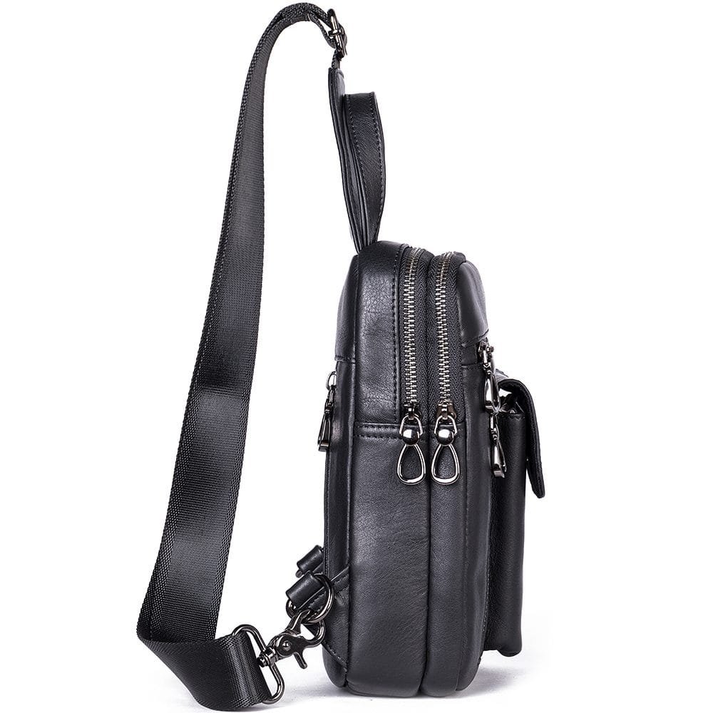 Full Grain Cowhide Leather Crossbody Sling Chest Pack One Shoulder Bag Article: SCB-ML020 - Image 6