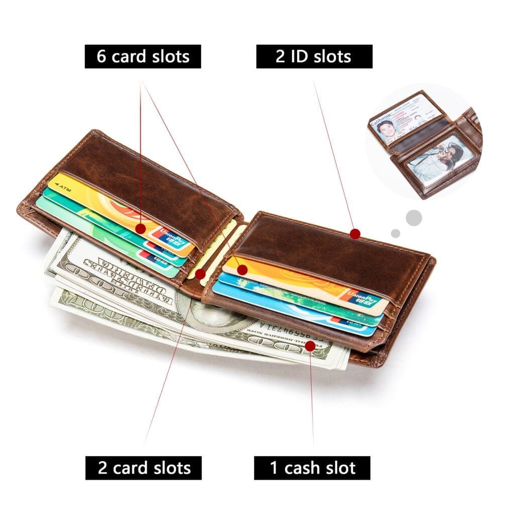Full Grain Cowhide Leather Man Real Leather Wallet Article: WLT-ML009 - Image 3