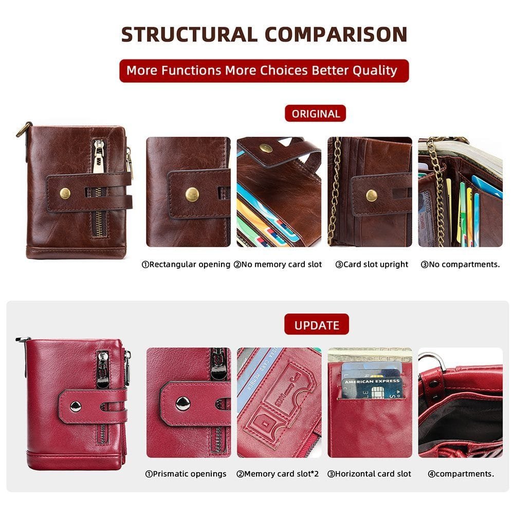 Full Grain Cowhide Leather Man Real Leather Wallet Article: WLT-ML018 - Image 4