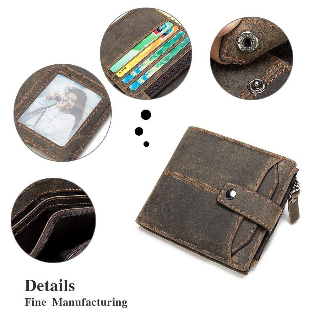 Full Grain Cowhide Leather Man Real Leather Wallet Article: WLT-ML021 - Image 5