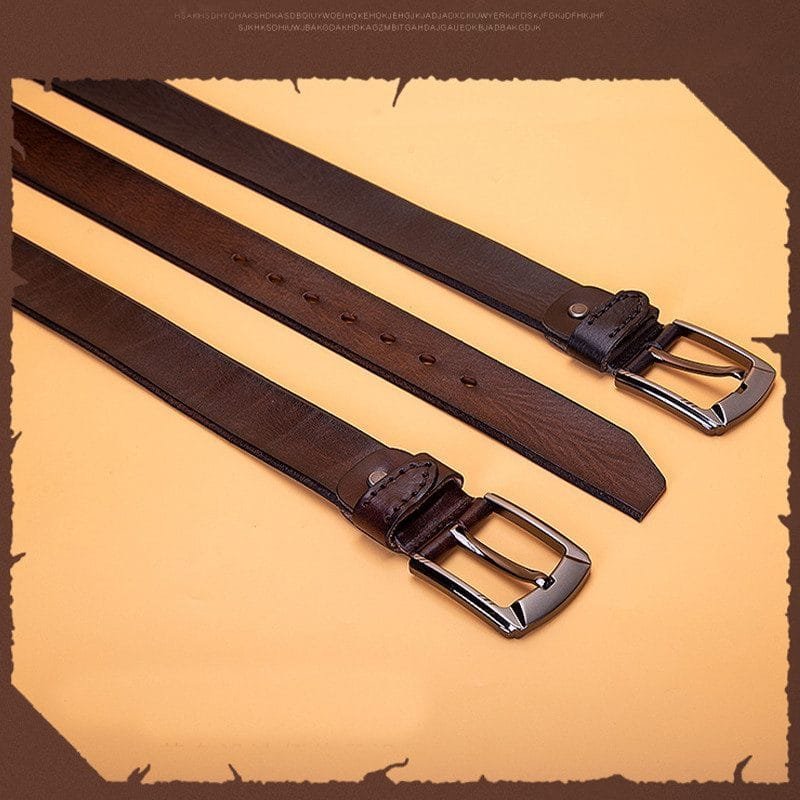 Full Grain Cowhide Leather Man Real Leather Belt Article: BT-ML014 - Image 5