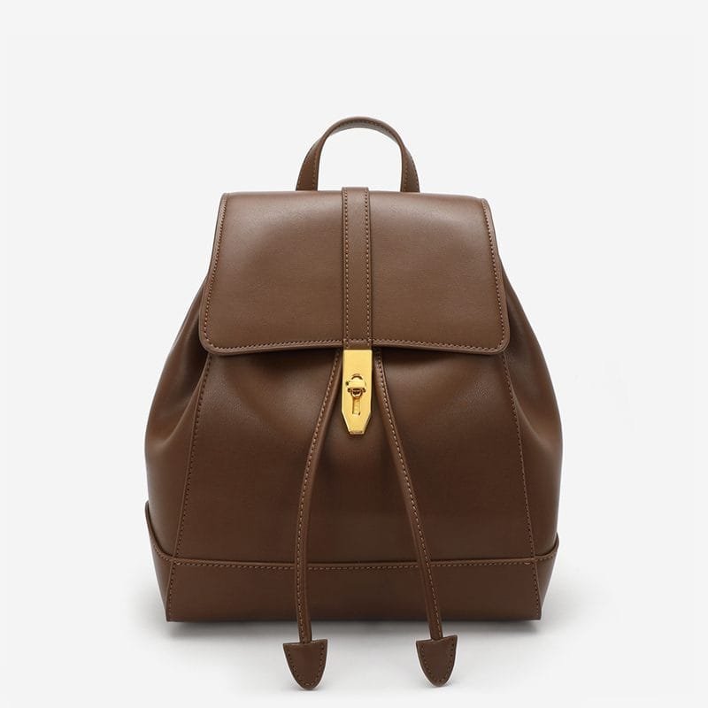 High Quality Women Vintage Full Grain Cowhide Leather Office Laptop College Backpack Article: BPKW-FL002 - Image 4