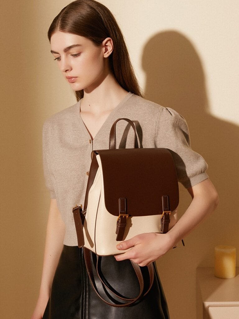 High Quality Women Vintage Full Grain Cowhide Leather Office Laptop College Backpack Article: BPKW-FL003 - Image 4