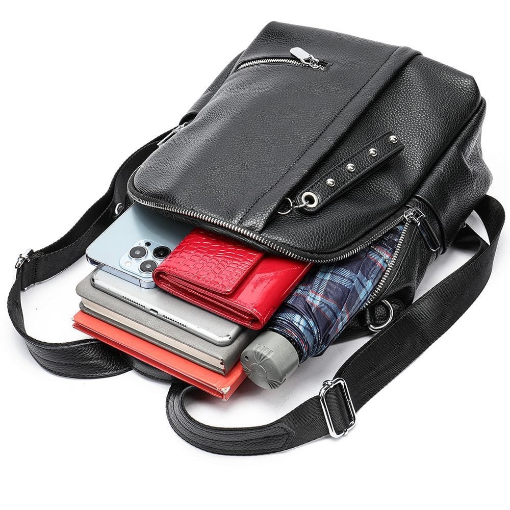 High Quality Women Vintage Full Grain Cowhide Leather Office Laptop College Backpack Article: BPKW-FL011 - Image 5