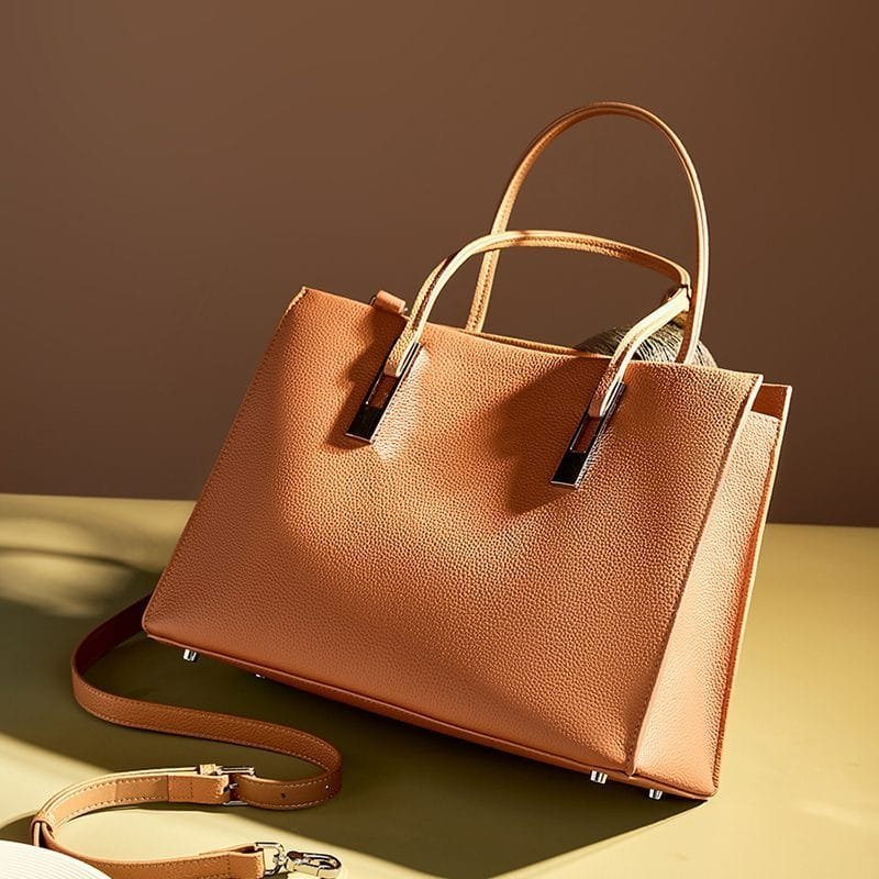 Tote Bag for Women Large Shoulder Handbag Work Full Grain Cowhide Leather Article: HT-FL002 - Image 4