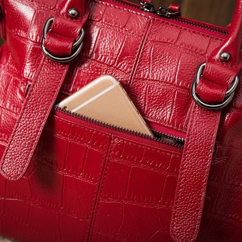 Tote Bag for Women Large Shoulder Handbag Work Full Grain Cowhide Leather Article: HT-FL004 - Image 4
