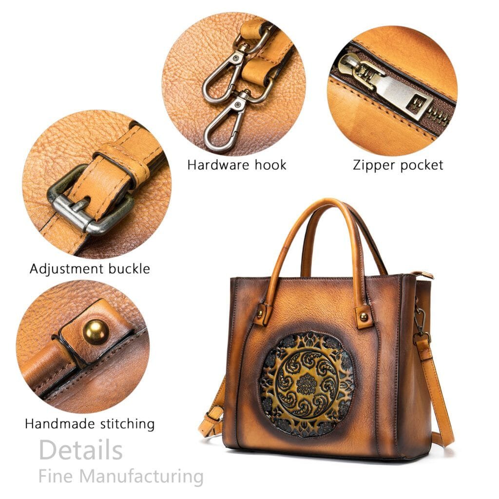 Tote Bag for Women Large Shoulder Handbag Work Full Grain Cowhide Leather Article: HT-FL009 - Image 3