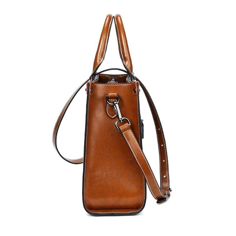 Tote Bag for Women Large Shoulder Handbag Work Full Grain Cowhide Leather Article: HT-FL013 - Image 4