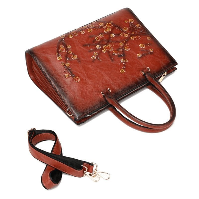 Tote Bag for Women Large Shoulder Handbag Work Full Grain Cowhide Leather Article: HT-FL016 - Image 4