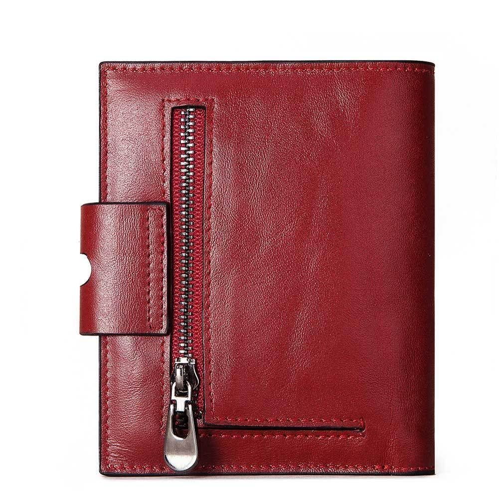 Long Zipper Girls Clutch Bag Ladies Wallet Mobile Phone Full Grain Cowhide Leather Article: WLT-FL008 - Image 4