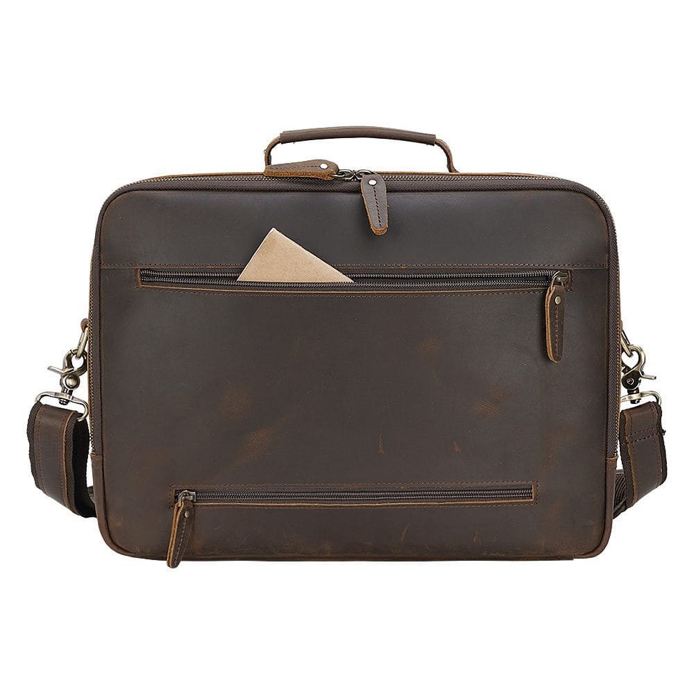 High Quality Laptop Messenger Bag Full Grain Leather Cowhide Briefcases for Men Article: MGR-UL004 - Image 4
