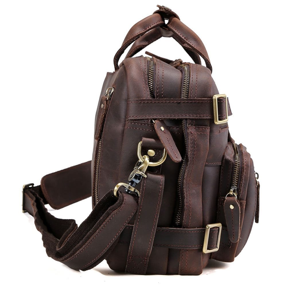 High Quality Laptop Messenger Bag Full Grain Leather Cowhide Briefcases for Men Article: MGR-UL014 - Image 5