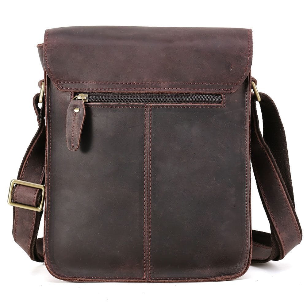Full Grain Cowhide Leather Handmade Men Messenger Crossbody Vintage Satchel Bag Article: SCB-ML001 - Image 4