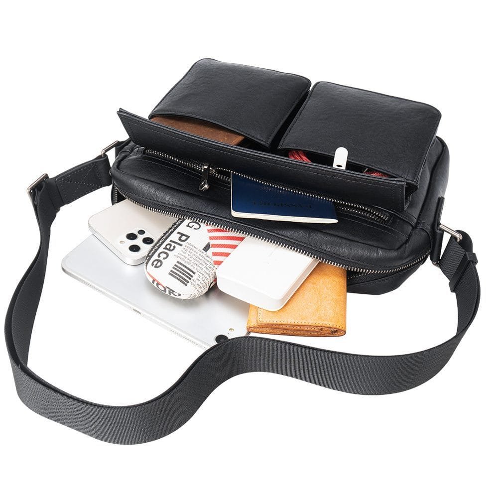 Full Grain Cowhide Leather Handmade Men Messenger Crossbody Satchel Bag Article: SCB-ML005 - Image 4
