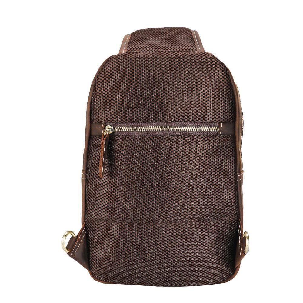 Full Grain Cowhide Leather Crossbody Sling Chest Pack One Shoulder Bag Article: SCB-ML036 - Image 5