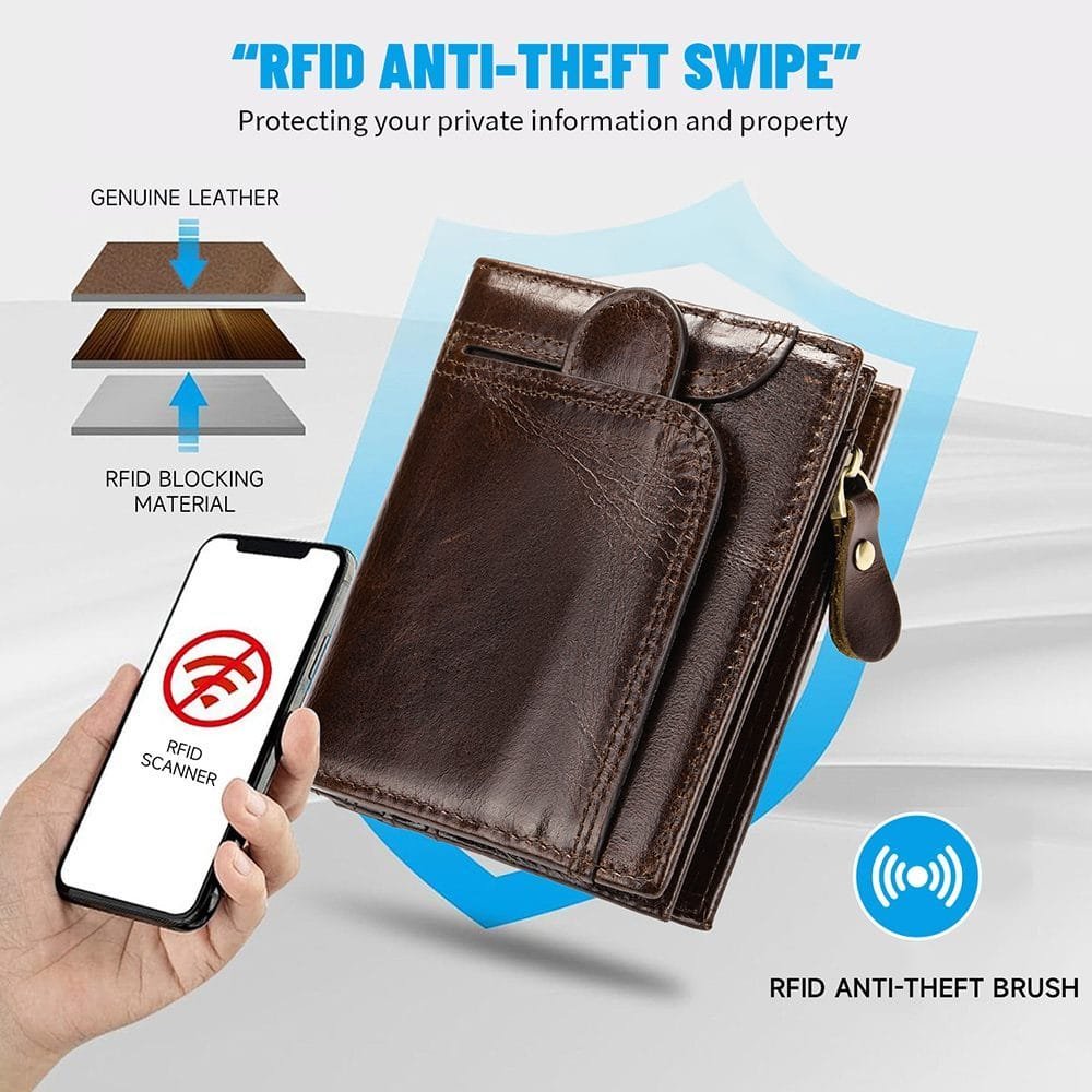 Full Grain Cowhide Leather Man Real Leather Wallet Article: WLT-ML023 - Image 4
