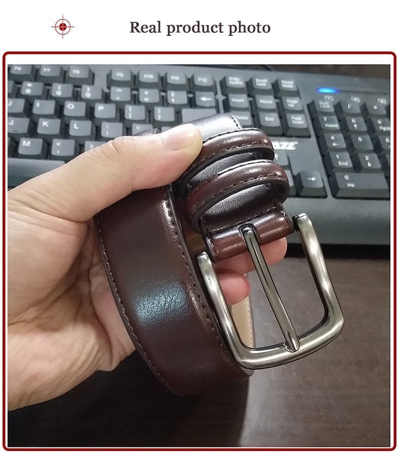 Full Grain Cowhide Leather Man Real Leather Belt Article: BT-ML004 - Image 3