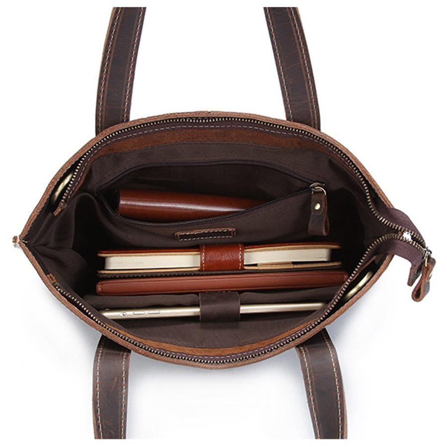 Tote Bag for Women Large Shoulder Handbag Work Full Grain Cowhide Leather Article: HT-FL008 - Image 6