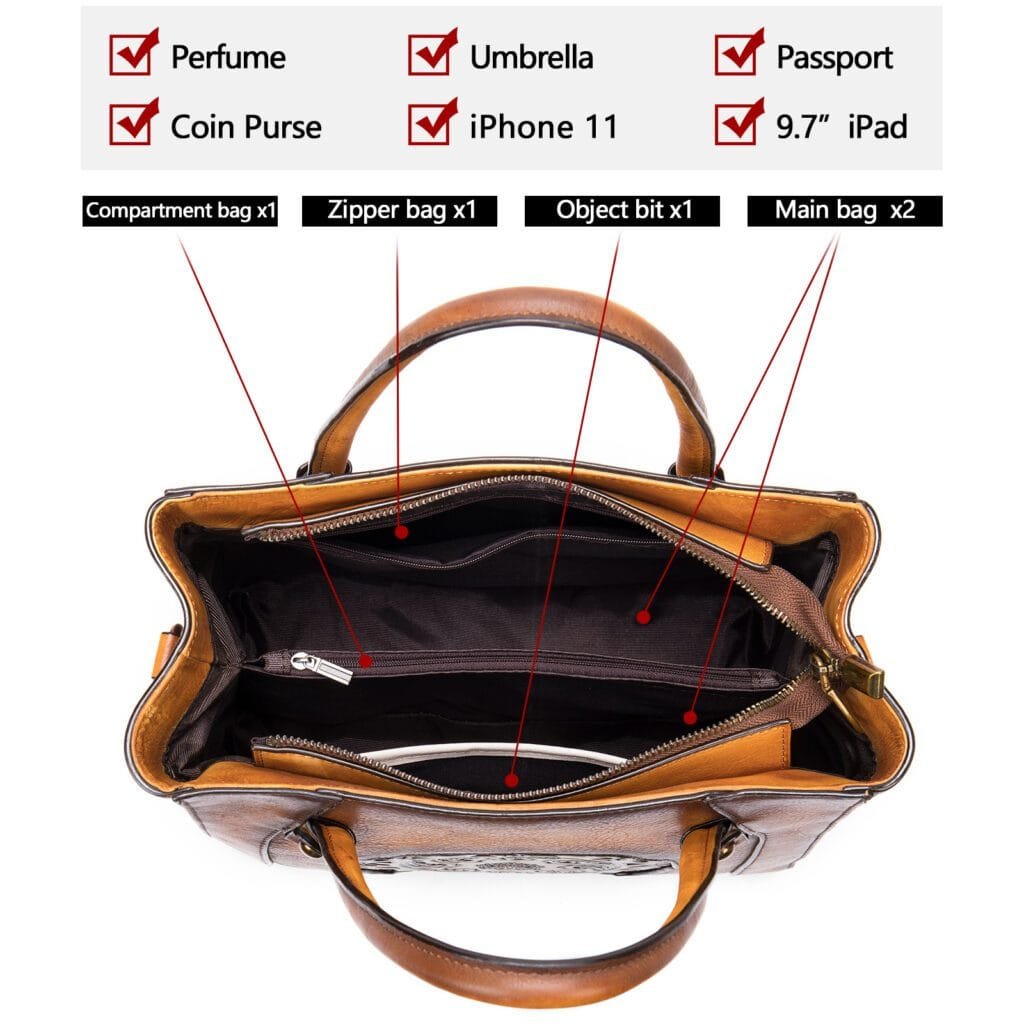 Tote Bag for Women Large Shoulder Handbag Work Full Grain Cowhide Leather Article: HT-FL009