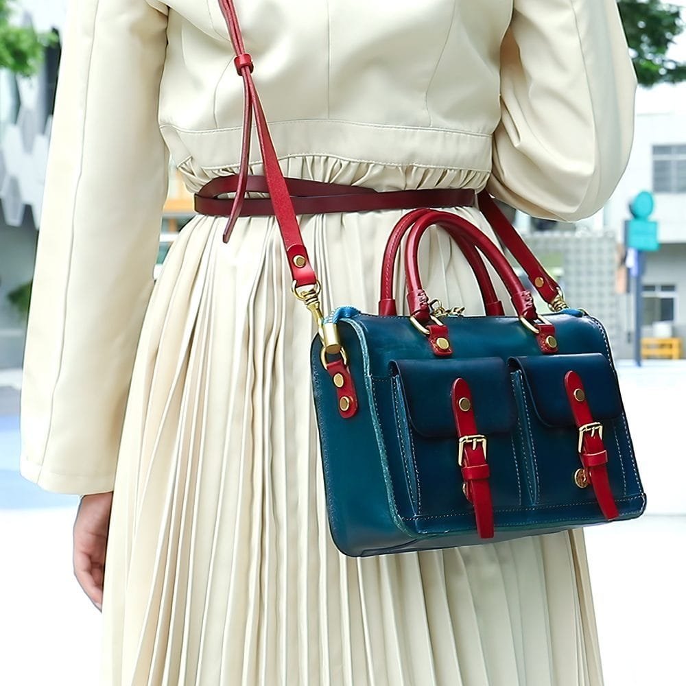 Tote Bag for Women Large Shoulder Handbag Work Full Grain Cowhide Leather Article: HT-FL012 - Image 5