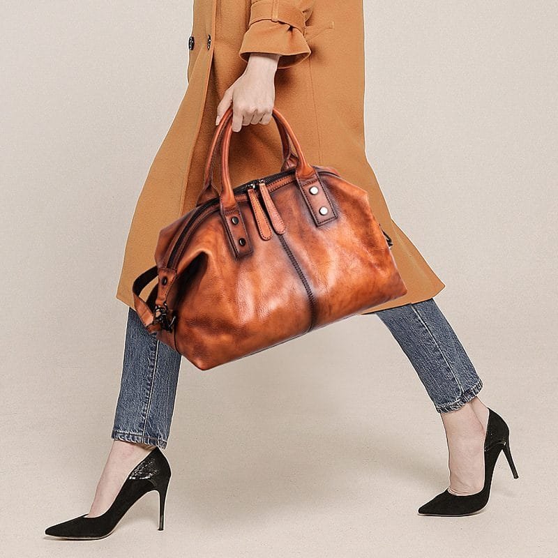 Tote Bag for Women Large Shoulder Handbag Work Full Grain Cowhide Leather Article: HT-FL014 - Image 5
