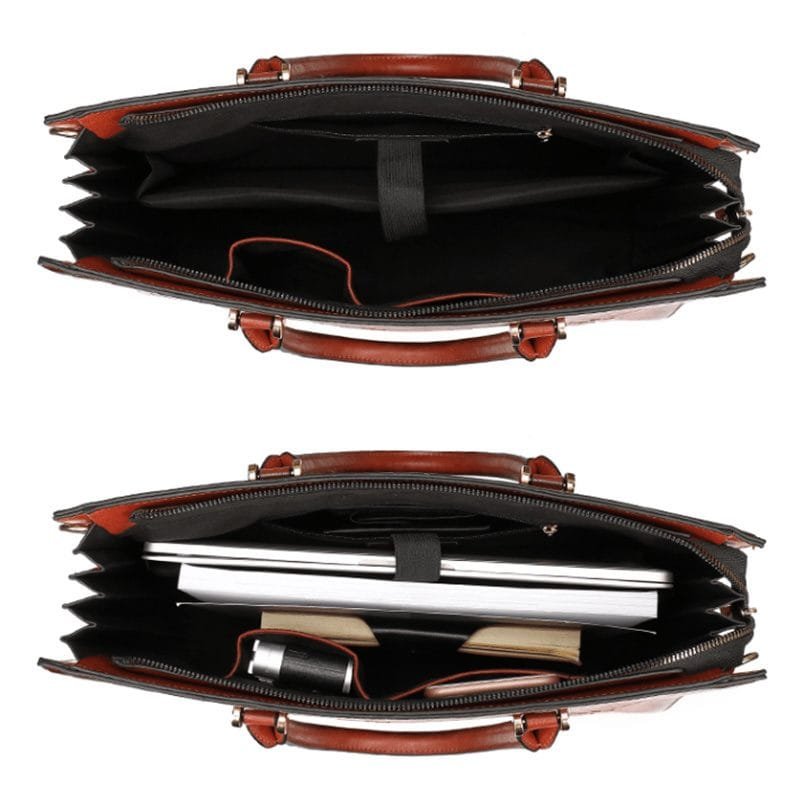 Tote Bag for Women Large Shoulder Handbag Work Full Grain Cowhide Leather Article: HT-FL016 - Image 5