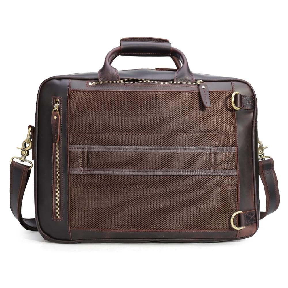 High Quality Mens Full Grain Cowhide Leather Vintage Office Laptop College Backpack Article: BPK-FL0020 - Image 5