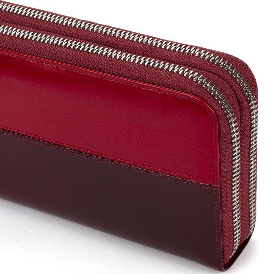 Long Zipper Girls Clutch Bag Ladies Wallet Mobile Phone Full Grain Cowhide Leather Article: WLT-FL010 - Image 5