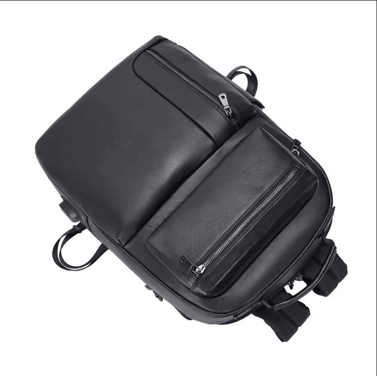 High Quality Mens Full Grain Cowhide Leather Office Laptop College Backpack Article: BPK-FL007 - Image 5