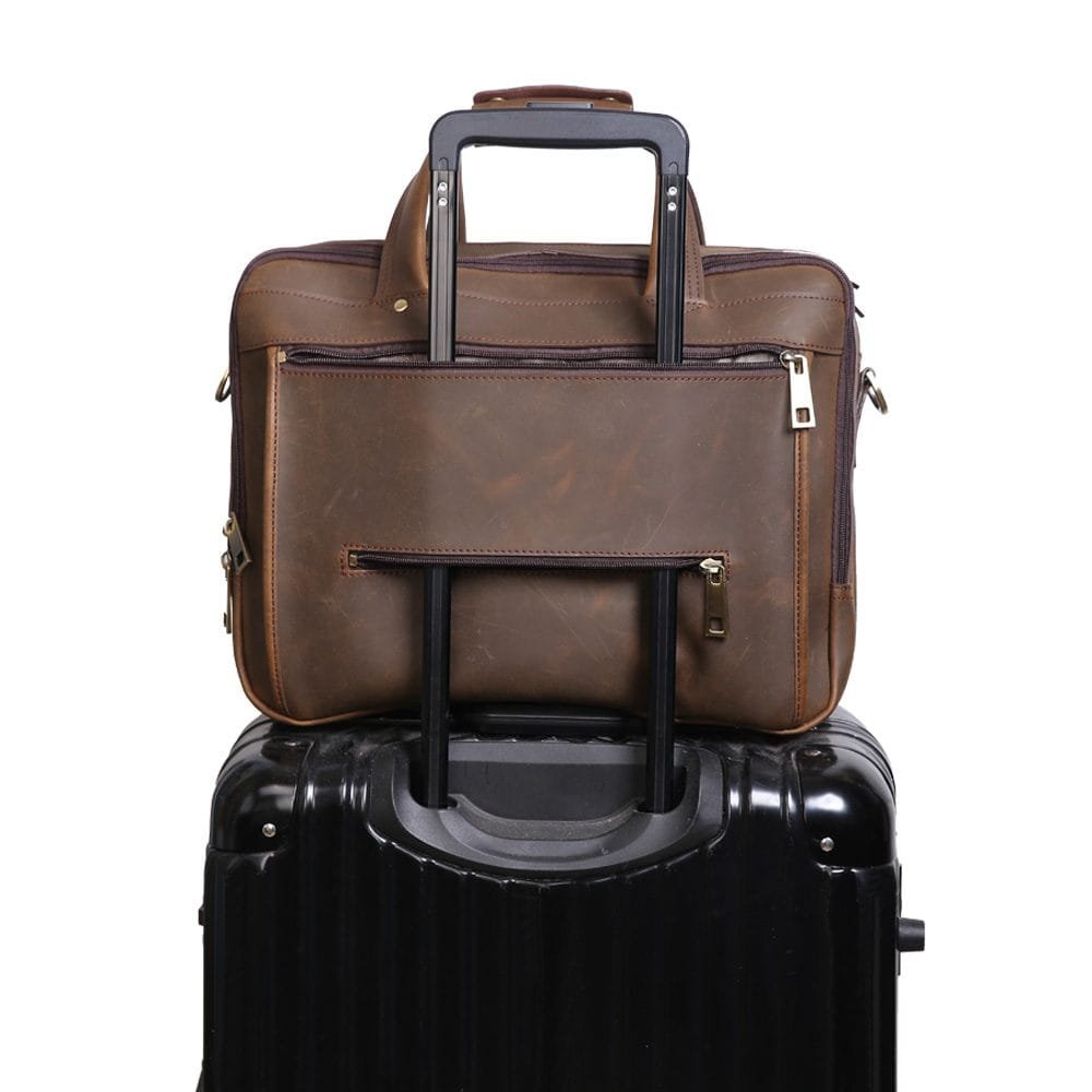 High Quality Laptop Messenger Bag Full Grain Leather Cowhide Briefcases for Men Article: MGR-UL008 - Image 4