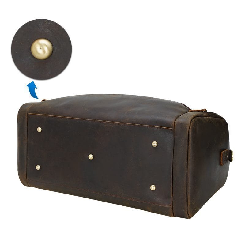 Full Grain Cowhide Leather Travel Bag Duffel Bag Weekend Outdoor for Men Article: DFL-ML009 - Image 4
