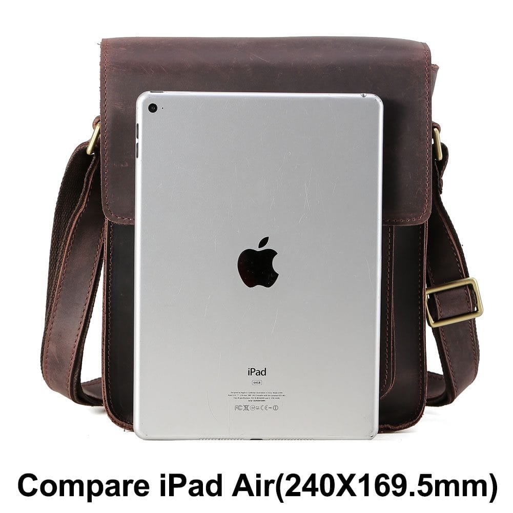 Full Grain Cowhide Leather Handmade Men Messenger Crossbody Vintage Satchel Bag Article: SCB-ML001 - Image 5