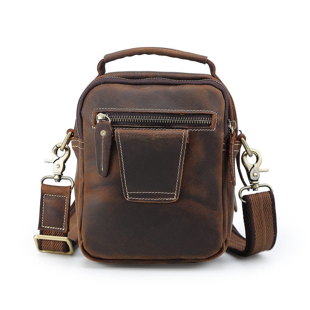 Full Grain Cowhide Leather Handmade Men Messenger Crossbody Satchel Bag Article: SCB-ML004 - Image 5