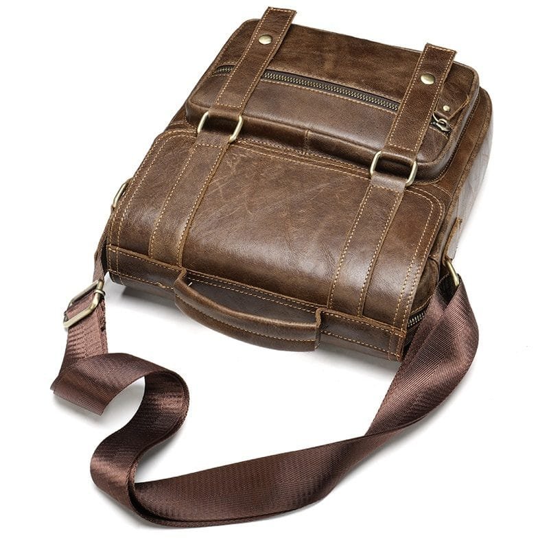 Full Grain Cowhide Leather Handmade Men Messenger Crossbody Satchel Bag Article: SCB-ML013 - Image 4