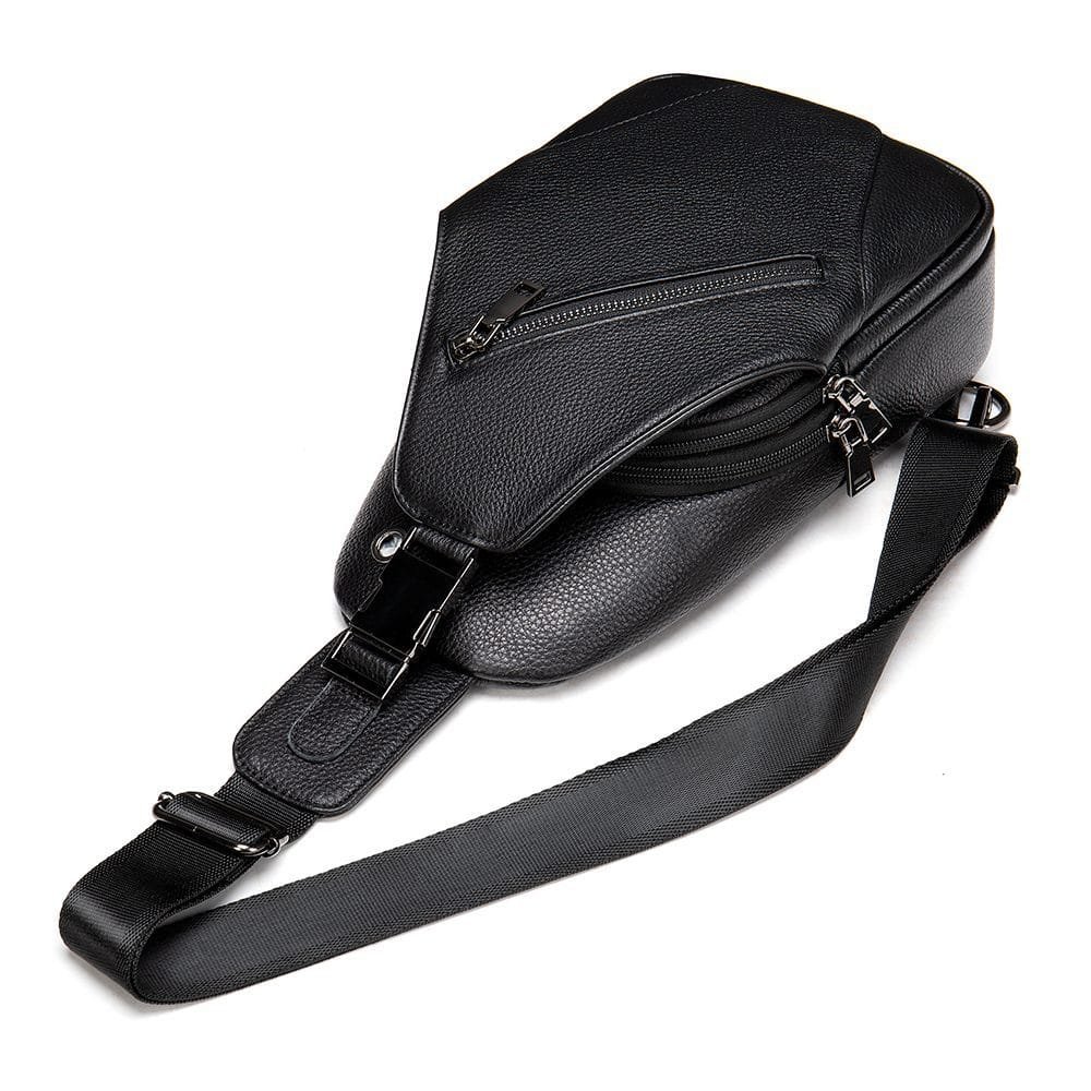 Full Grain Cowhide Leather Crossbody Sling Chest Pack One Shoulder Bag Article: SCB-ML026 - Image 4