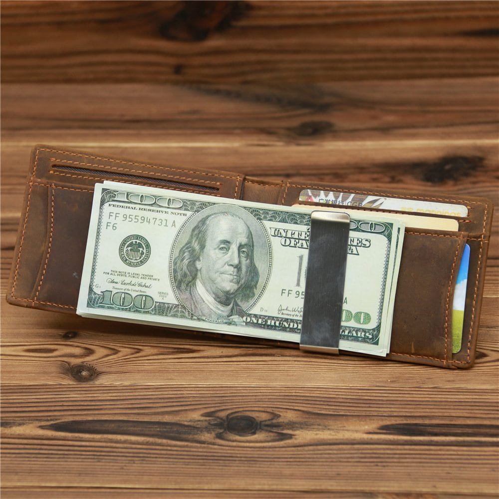 Full Grain Cowhide Leather Man Real Leather Wallet Article: WLT-ML011 - Image 4