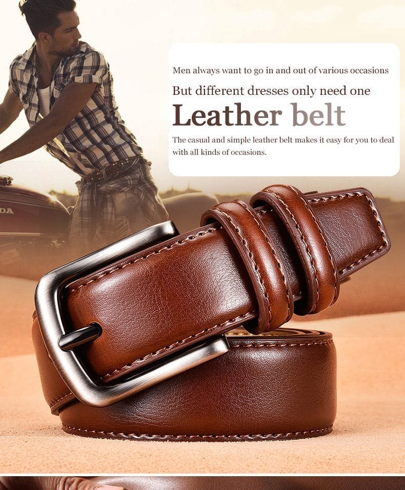 Full Grain Cowhide Leather Man Real Leather Belt Article: BT-ML004
