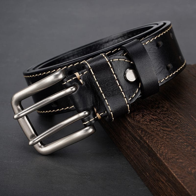 Full Grain Cowhide Leather Man Real Leather Belt Article: BT-ML007 - Image 3