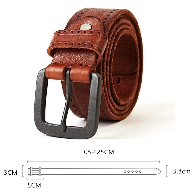 Full Grain Cowhide Leather Man Real Leather Belt Article: BT-ML009 - Image 6