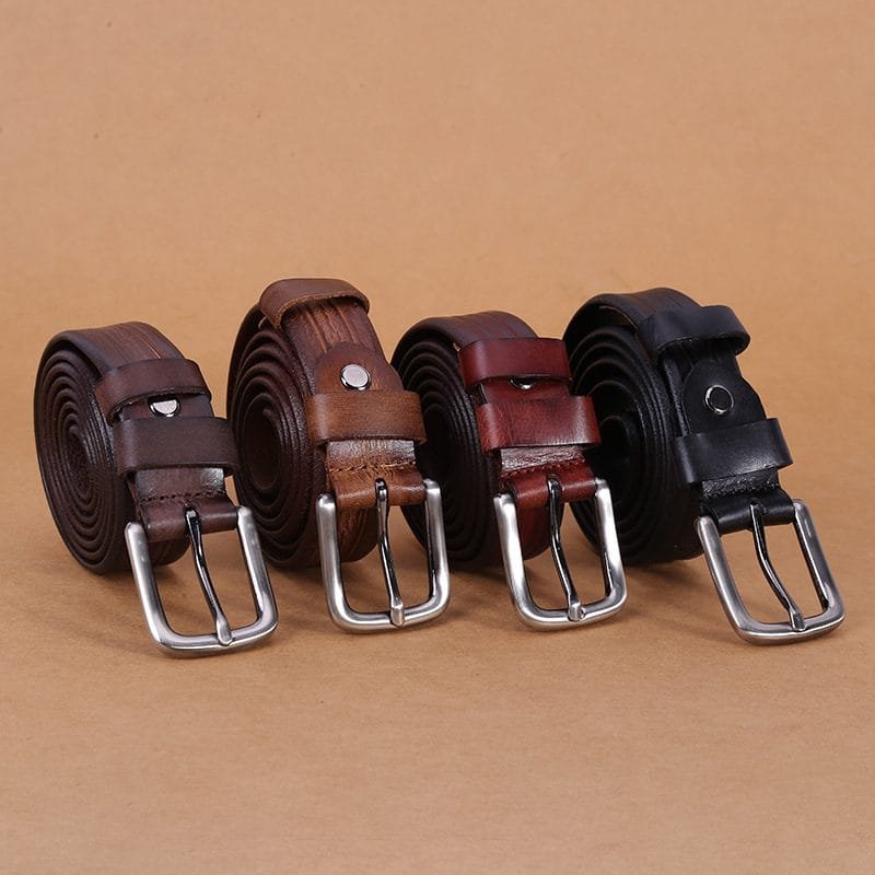 Full Grain Cowhide Leather Man Real Leather Belt Article: BT-ML010 - Image 3